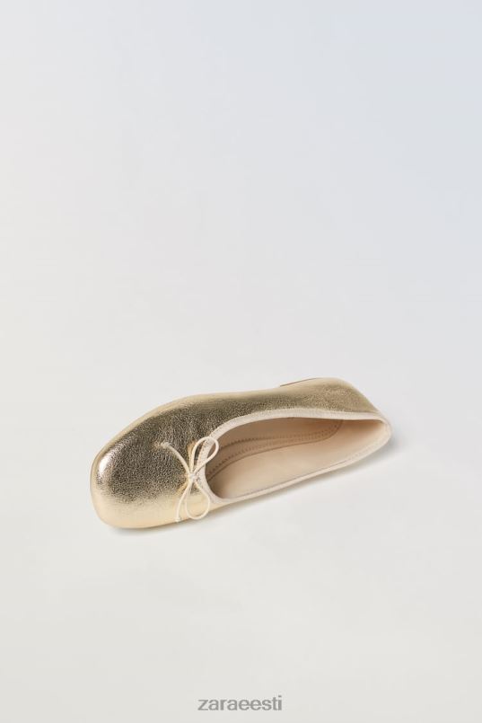 Zara metallist balletikorterid lapsed kullast jalatsid 42F0H1598