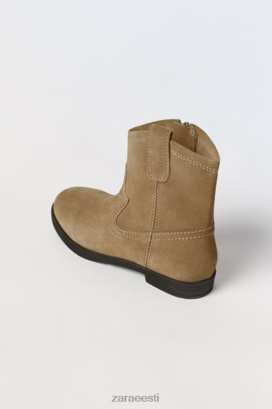 Zara nahast kauboi poolsaapad lapsed beež jalatsid 42F0H1616