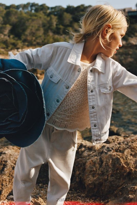 Zara autentsed teksad lapsed valge Riietus 42F0H1619