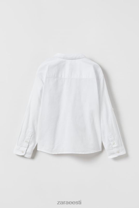 Zara linasegu särk lapsed valge Riietus 42F0H1618