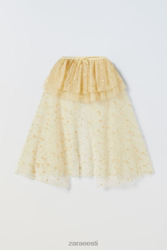 Zara sädelev haldjakostüümi keeb lapsed kuldne Riietus 42F0H1595