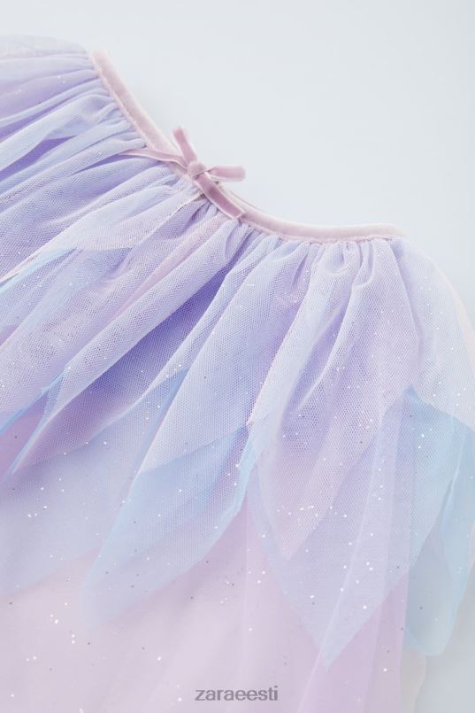 Zara volangidega tülli kostüümikeep lapsed lillakas Riietus 42F0H1607