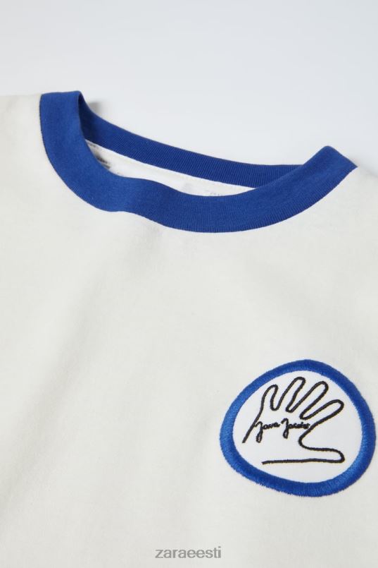 Zara java jacobsi t-särk lapsed austri valge Riietus 42F0H1514