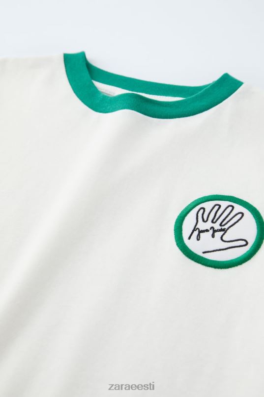 Zara java jacobsi t-särk lapsed austri valge Riietus 42F0H1519