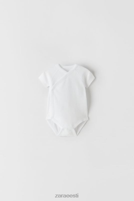 Zara kolmes komplektis lühikeste varrukatega liibuvaid bodysid lapsed valge Riietus 42F0H1575