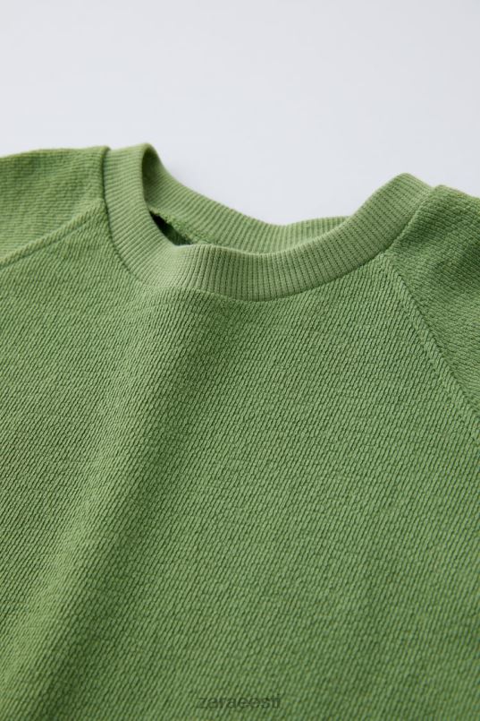 Zara krepp-spordidress lapsed roheline Riietus 42F0H1551