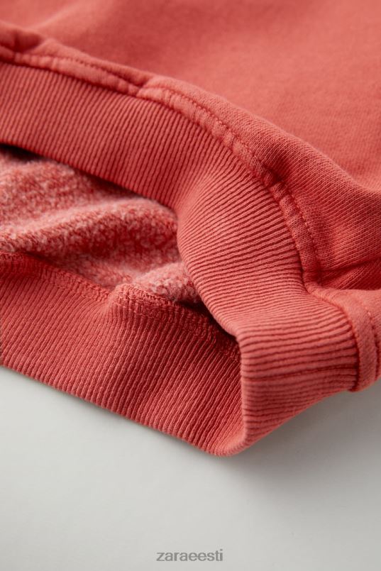 Zara pestud õmblustega dressipluus lapsed punane/oranž Riietus 42F0H1555