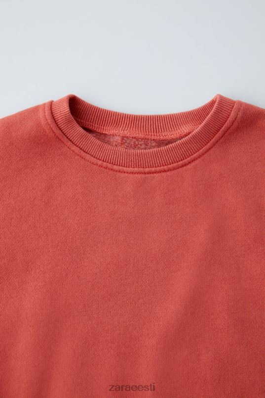 Zara pestud õmblustega dressipluus lapsed punane/oranž Riietus 42F0H1555