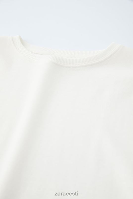 Zara tavaline t-särk lapsed valge Riietus 42F0H1526