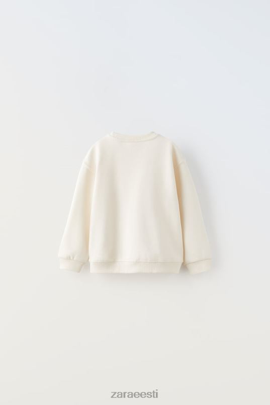 Zara tikitud dressipluus lapsed ekru Riietus 42F0H1565