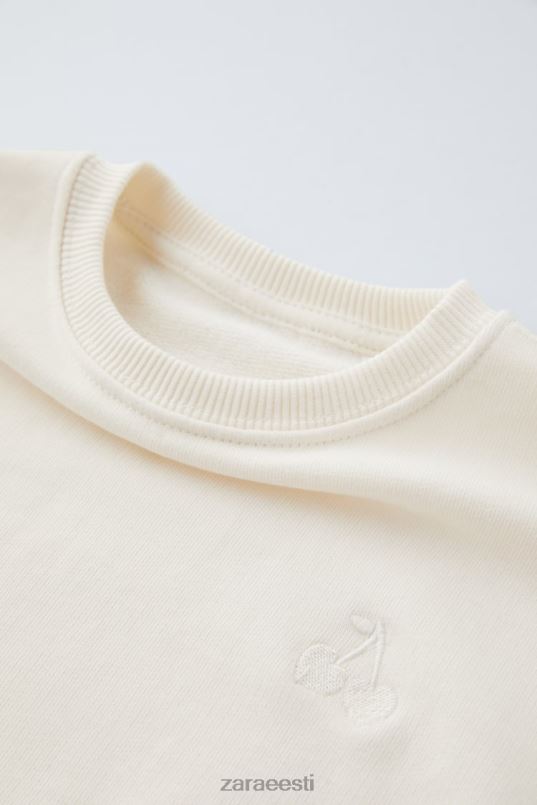 Zara tikitud dressipluus lapsed ekru Riietus 42F0H1565