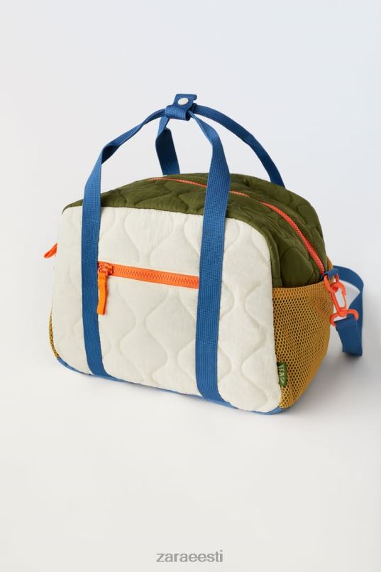Zara mitmevärviline tepitud kott lapsed valkjas tarvikud 42F0H1558