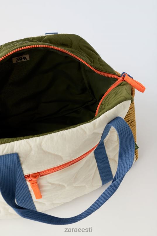 Zara mitmevärviline tepitud kott lapsed valkjas tarvikud 42F0H1558