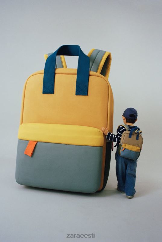 Zara mitmevärviline tepitud seljakott lapsed sinine tarvikud 42F0H1556