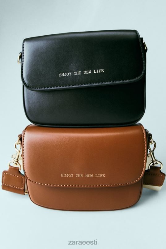 Zara põhiline crossbody kott lapsed must tarvikud 42F0H1538