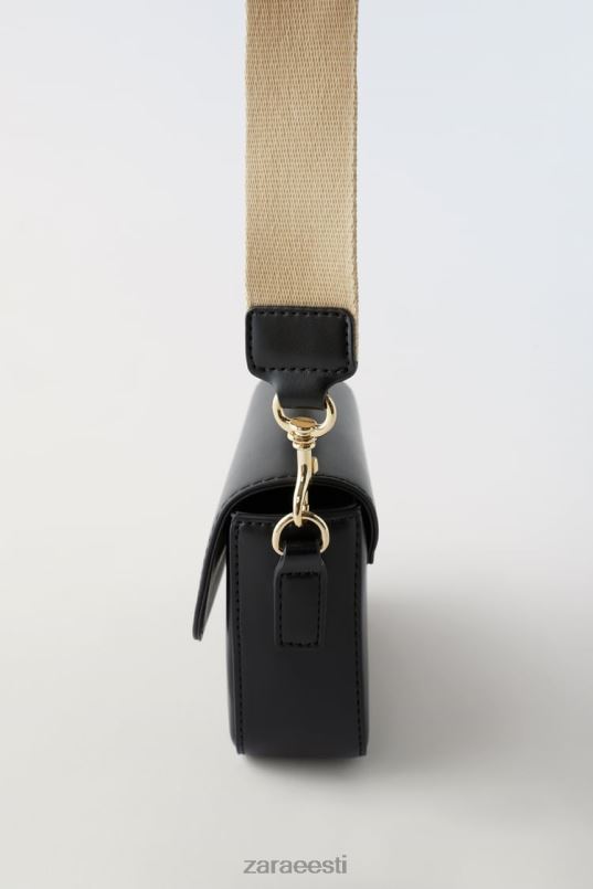 Zara põhiline crossbody kott lapsed must tarvikud 42F0H1538