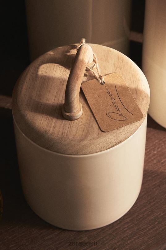 Zara keraamiline ja puidust purk unisex kreem tarvikud 42F0H1689