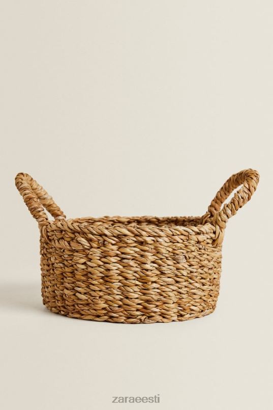 Zara kootud korv sangadega unisex helebeež tarvikud 42F0H1698