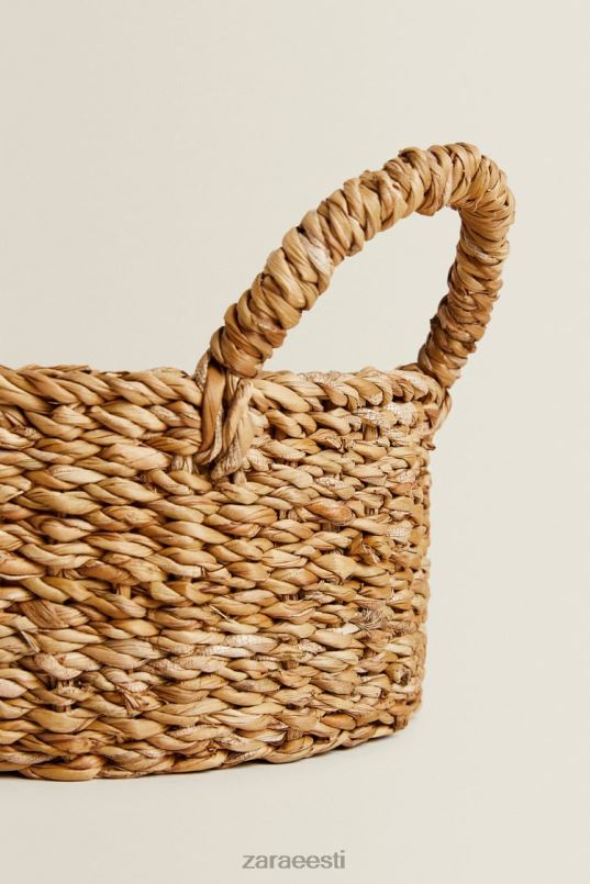 Zara kootud korv sangadega unisex helebeež tarvikud 42F0H1698