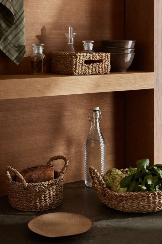 Zara kootud korv sangadega unisex helebeež tarvikud 42F0H1698