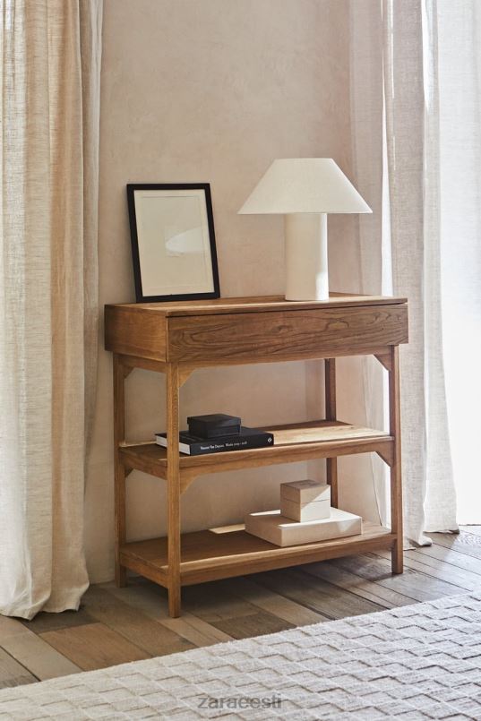 Zara puidust panipaik unisex helebeež tarvikud 42F0H1682