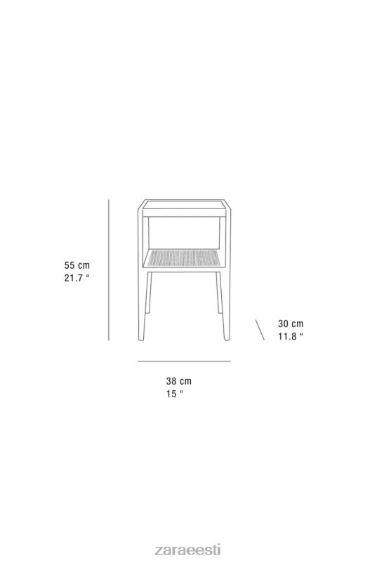 Zara puidust öökapp unisex pruun tarvikud 42F0H1630