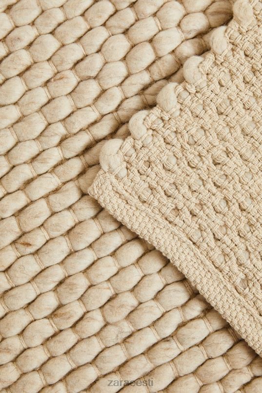 Zara vildist villane vaip unisex ekru tarvikud 42F0H1653