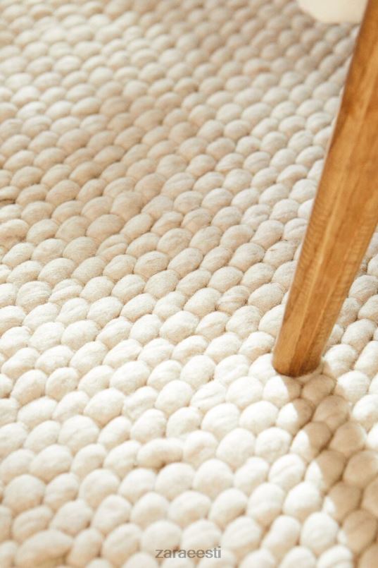 Zara vildist villane vaip unisex ekru tarvikud 42F0H1653