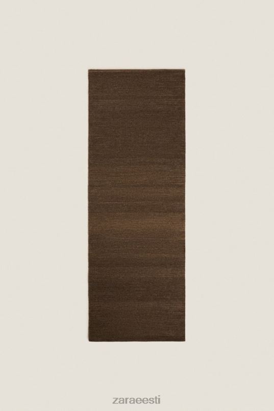 Zara villane ja puuvillane vaip unisex pruun tarvikud 42F0H1651