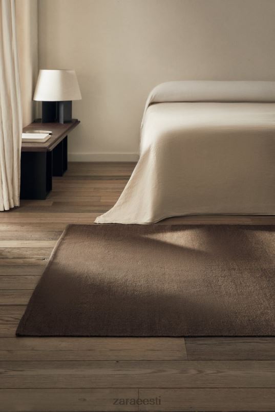 Zara villane ja puuvillane vaip unisex pruun tarvikud 42F0H1651