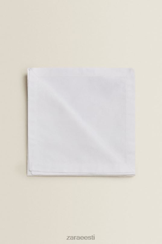 Zara lilleline žakaarsalvrätik (2 tk.) unisex valge tarvikud 42F0H1679