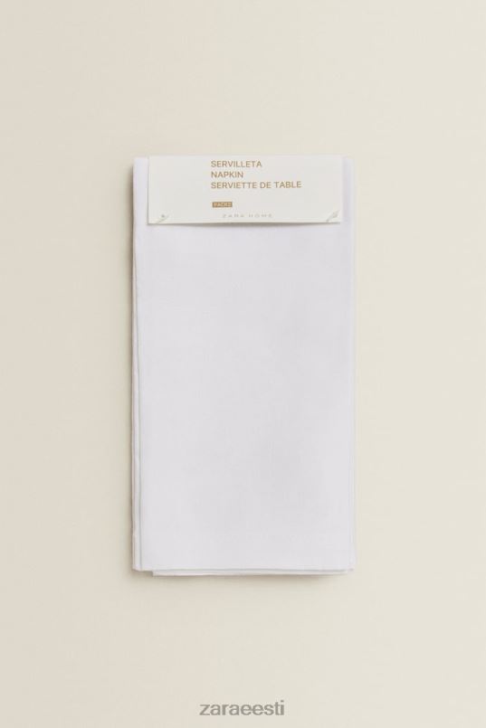 Zara lilleline žakaarsalvrätik (2 tk.) unisex valge tarvikud 42F0H1679