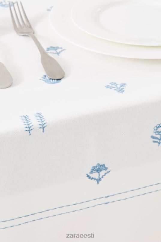 Zara tikitud lilledega laudlina unisex sinine tarvikud 42F0H1676
