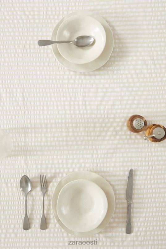 Zara triibuline laudlina unisex ekru tarvikud 42F0H1670