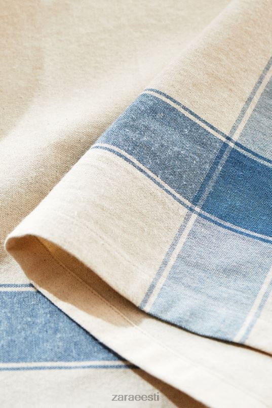 Zara värvitud niidiga triibuline laudlina unisex sinine tarvikud 42F0H1674