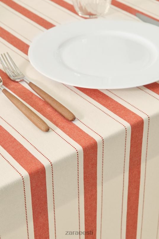 Zara värvitud niidiga triibuline laudlina unisex telliskivi tarvikud 42F0H1664