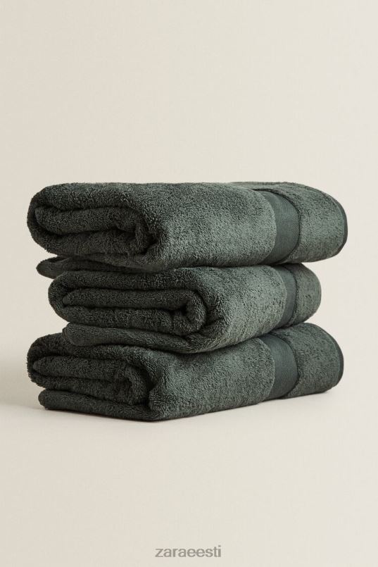 Zara esmaklassiline puuvillane rätik unisex tumeroheline tarvikud 42F0H1725