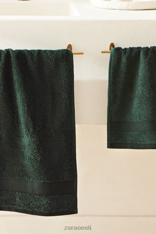 Zara esmaklassiline puuvillane rätik unisex tumeroheline tarvikud 42F0H1725