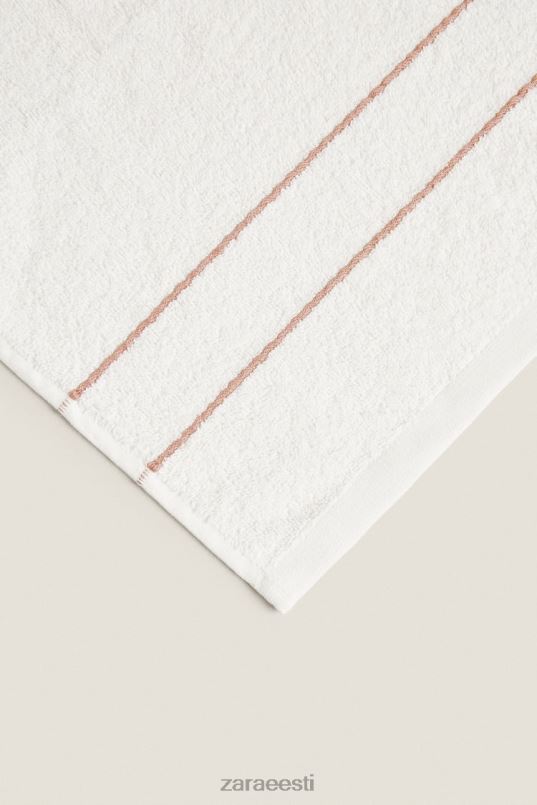 Zara kontrastsete ääristega rätik unisex kahvaturoosa tarvikud 42F0H1708