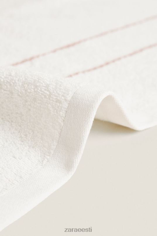 Zara kontrastsete ääristega rätik unisex kahvaturoosa tarvikud 42F0H1708