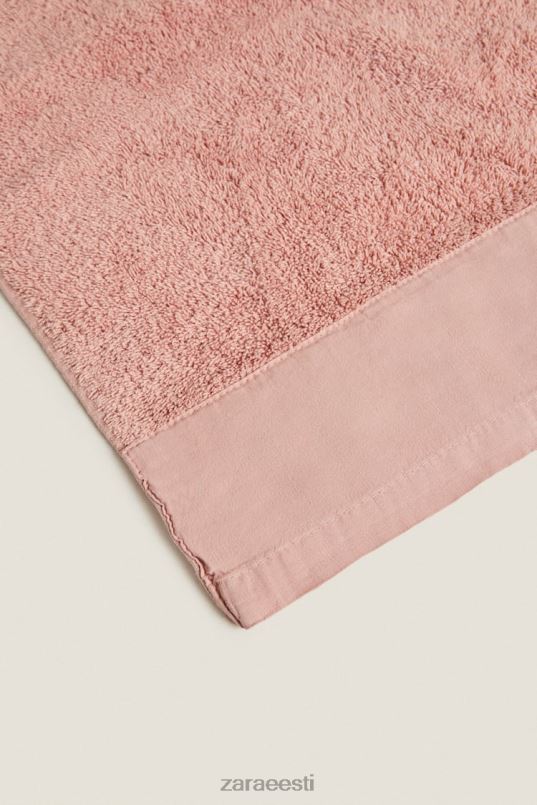 Zara linase aplikatsiooniga rätik unisex kahvaturoosa tarvikud 42F0H1713