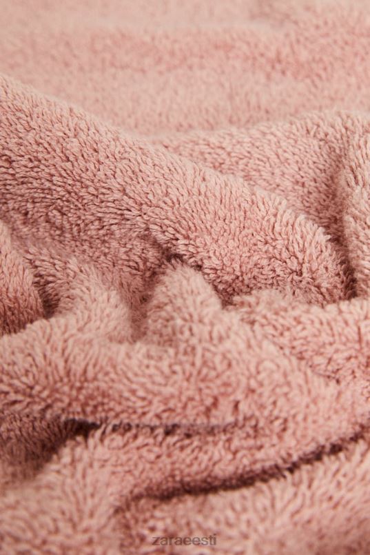 Zara linase aplikatsiooniga rätik unisex kahvaturoosa tarvikud 42F0H1713