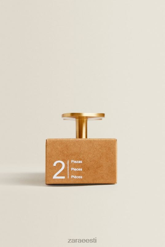 Zara messingist uksenupp (2tk pakendis) unisex kuldne tarvikud 42F0H1744