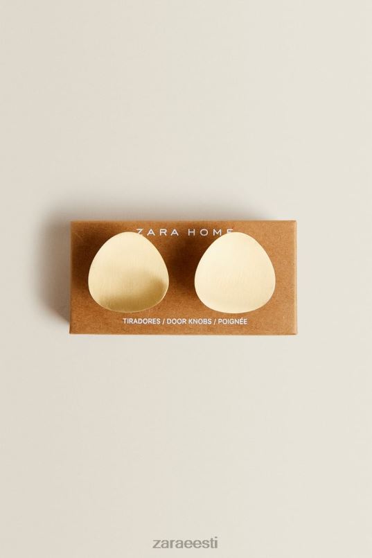 Zara messingist uksenupp (2tk pakendis) unisex kuldne tarvikud 42F0H1744