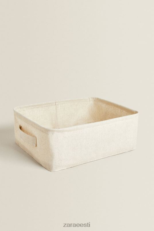 Zara puuvillane ja linane organiseerimiskarp unisex helebeež tarvikud 42F0H1712