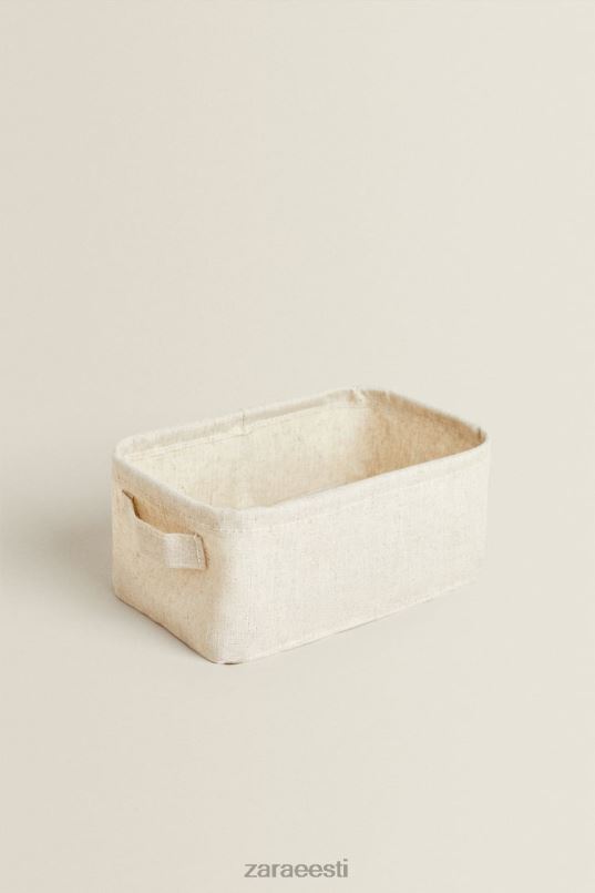 Zara puuvillane ja linane organiseerimiskarp unisex helebeež tarvikud 42F0H1712