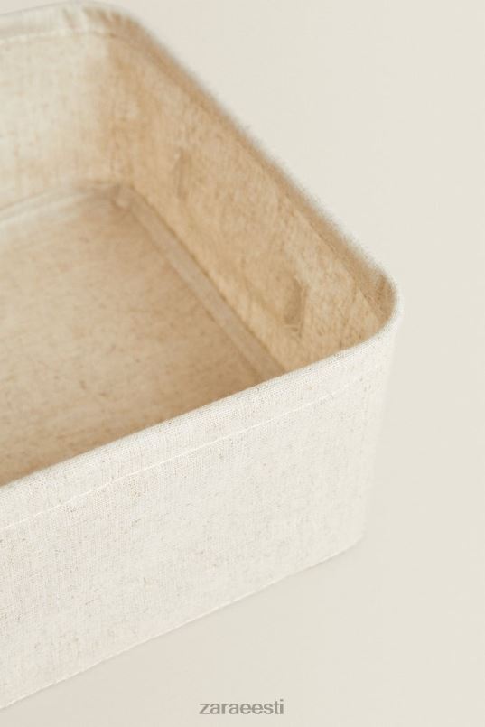 Zara puuvillane ja linane organiseerimiskarp unisex helebeež tarvikud 42F0H1712