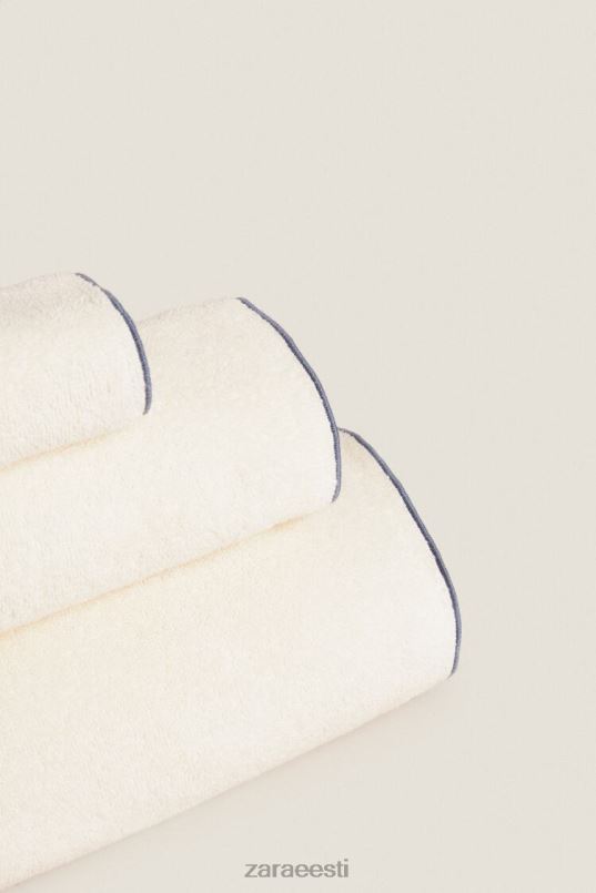 Zara puuvillane overlockiga rätik unisex hall/sinine tarvikud 42F0H1737