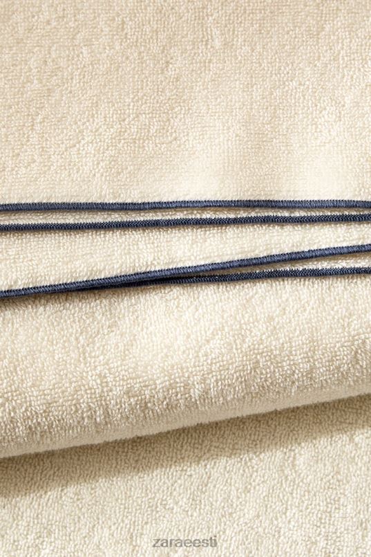 Zara puuvillane overlockiga rätik unisex hall/sinine tarvikud 42F0H1737