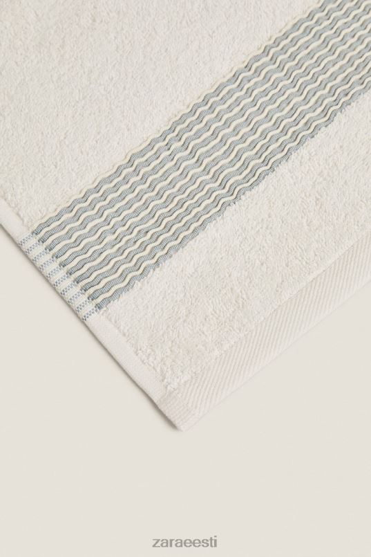 Zara puuvillane volditud äärisega rätik unisex akvamariin tarvikud 42F0H1732